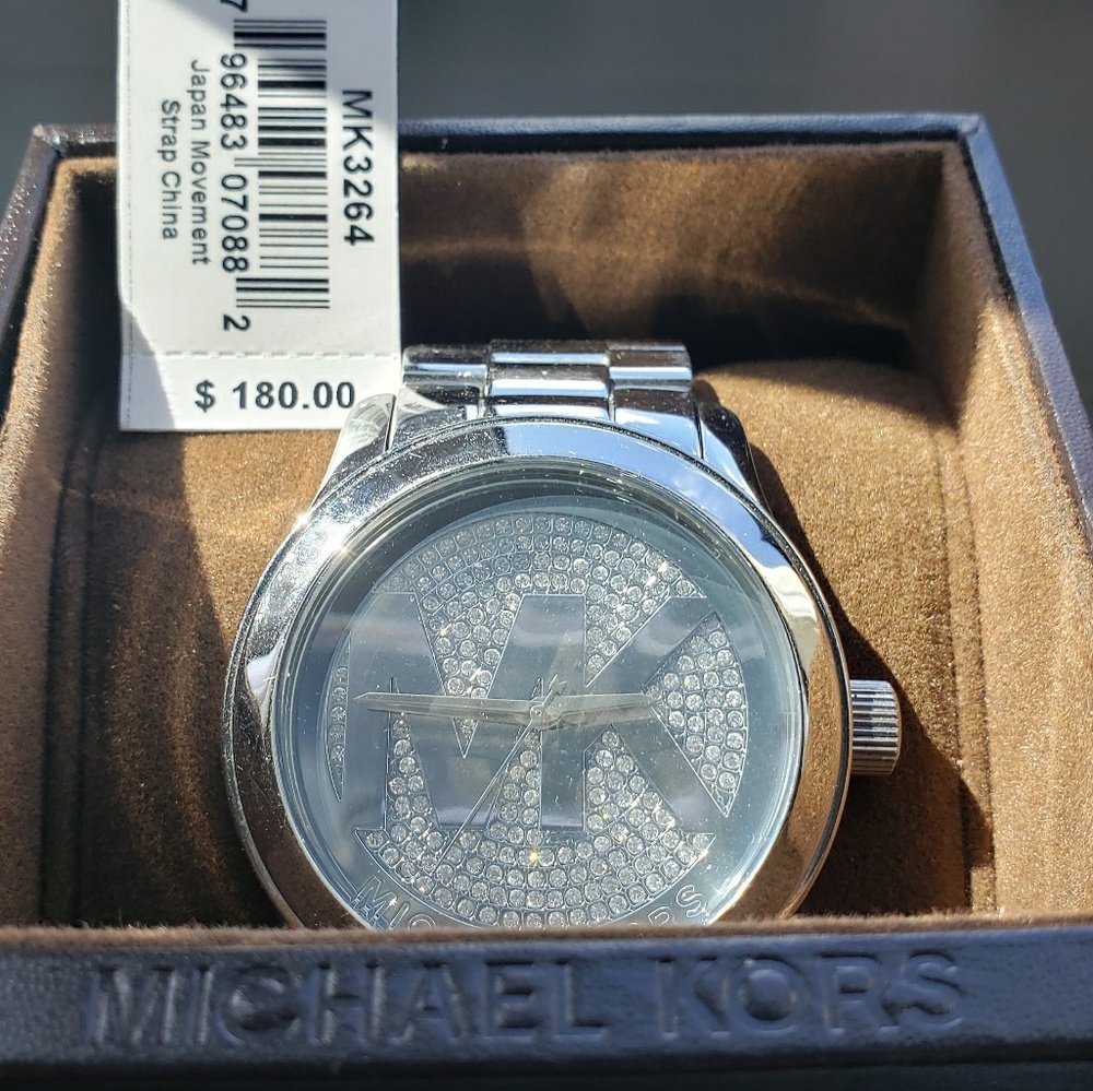 Michael Kors silver tone watch